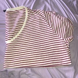 White and red stripped shirt